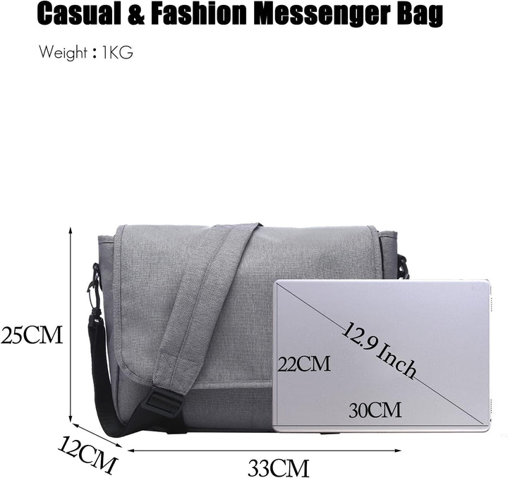 FANDARE Messenger Bag Umhängetasche Schultertasche Laptoprucksäcke Tasche Kuriertasche Polyester Gra