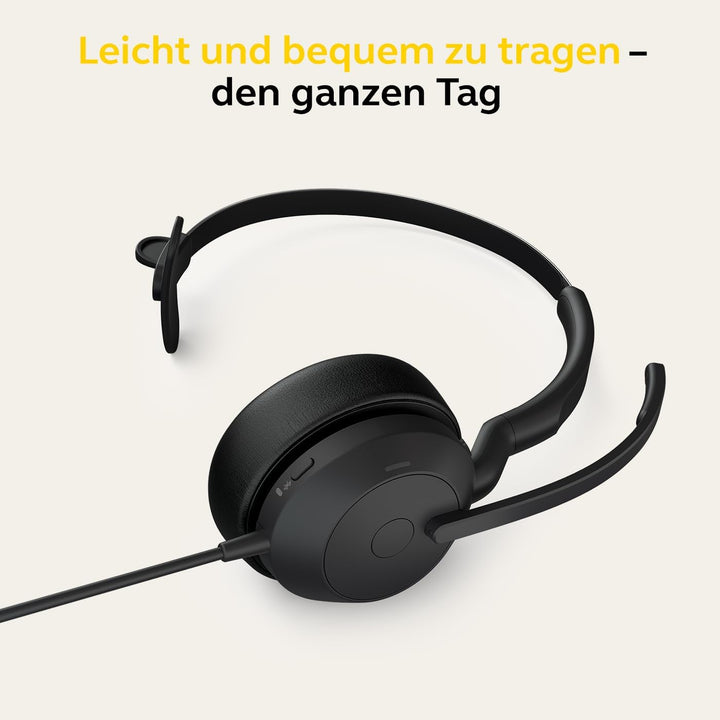 Jabra Evolve2 50 - Kabelgebundenes Mono-Headset mit Jabra Air Comfort - Mikrofone mit aktiver Geräus