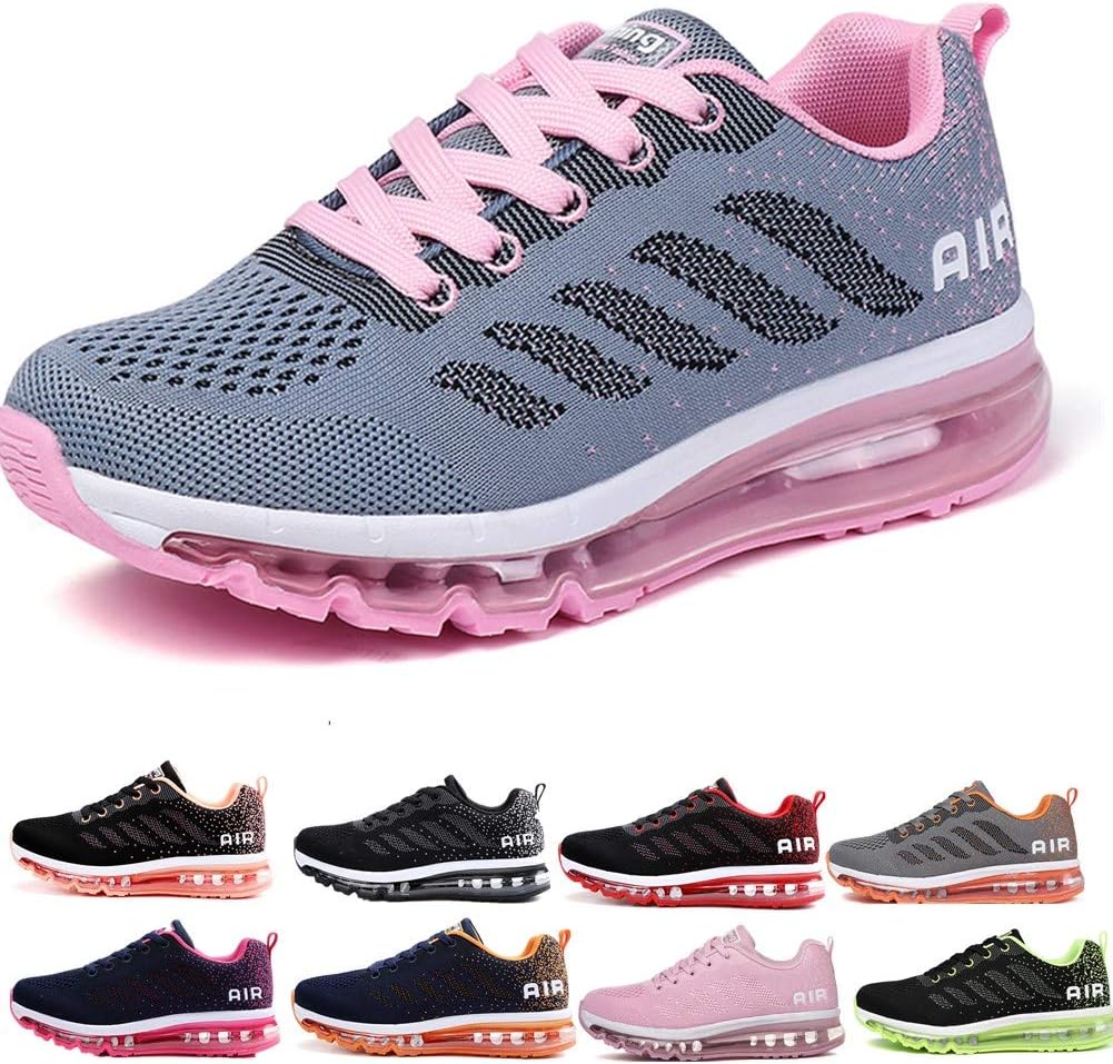 frysen Herren Damen Sportschuhe Laufschuhe mit Luftpolster Turnschuhe Profilsohle Sneakers Leichte S