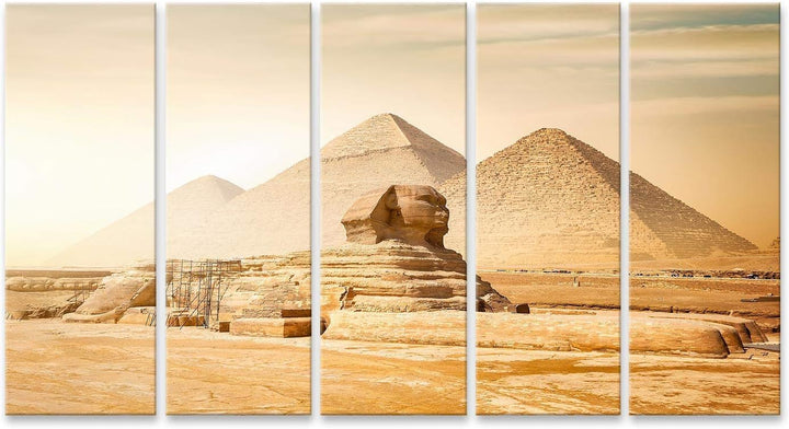 islandburner Bild auf Leinwand Sphinx Pyramiden Ägyptische Wüste Bilder Wandbilder Poster Leinwand 1