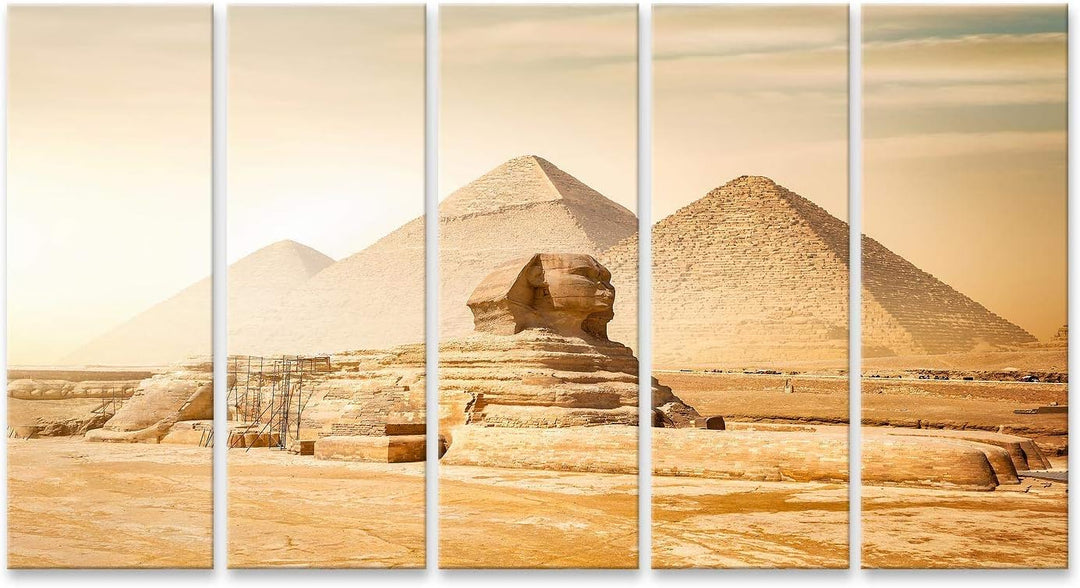 islandburner Bild auf Leinwand Sphinx Pyramiden Ägyptische Wüste Bilder Wandbilder Poster Leinwand 1