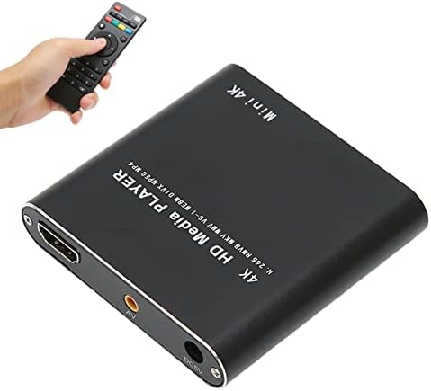 ciciglow HD Video Player, 4K, Streaming Media Player, Unterstützt PPT, PDF, Eingebauter 4G Speicher,