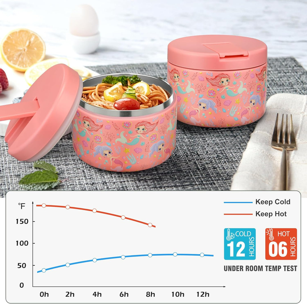 Itslife Thermobehälter für Essen 350ml Edelstahl Warmhaltebebehälter, Kinder auslaufsicherer Lunchbe