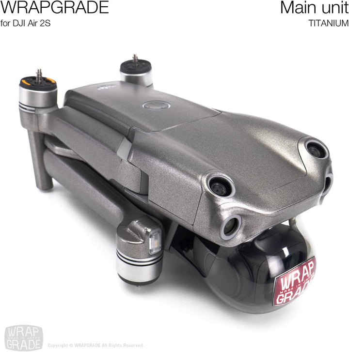 Wrapgrade Main Unit Skin kompatibel mit DJI Air 2S (Titanium)