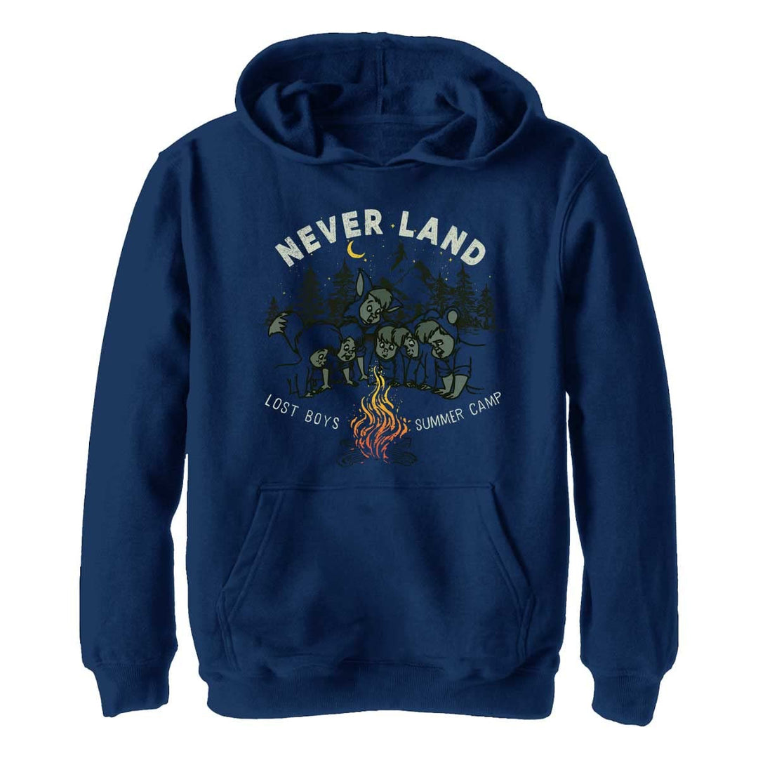 Disney Unisex Kinder Camp Never Land Hoodie S Marineblau Heather, S Marineblau Heather