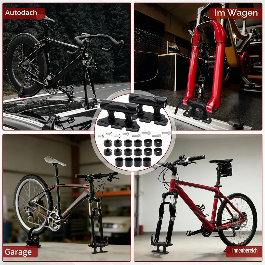 2 Stück Fahrrad Gabelhalterung, Auto Fahrrad Dachträger Gabelhalterung Schnellspanner, Gabelhalterun