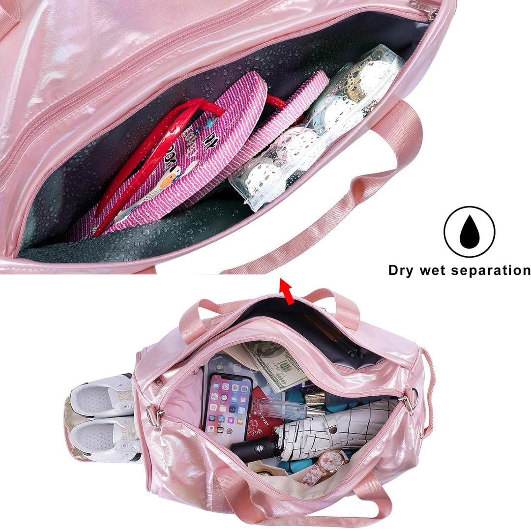 HAWEE Reisetasche Gross Herren Sporttasche Weekender Damen Faltbare Gym Bag mit Schuhfach & Nassfach