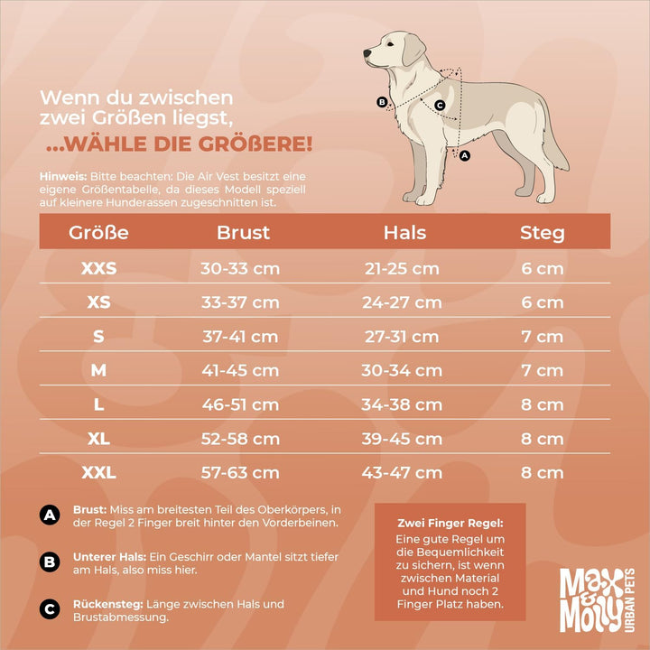 Max &amp; Molly Hundegeschirr Matrix 2.0 Sand/XXS als Air Vest Geschirr, Step-In Geschirr mit Gotcha! Sm