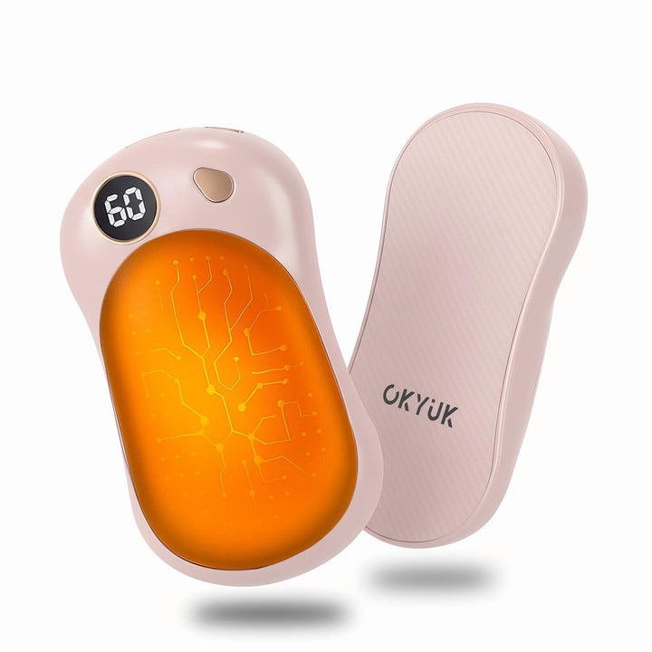 OKYUK Handwärmer 2 Pack, Magnetisches Handwärmer Elektrisch Wiederaufladbar mit 5000 mAh Akkukapazit