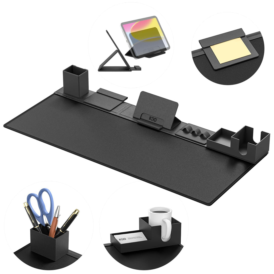 KDD 6 in 1 Schreibtisch Unterlage & Gaming Mauspad XXL, Rutchfeste Desk Mat mit DIY Magnetisch Organ