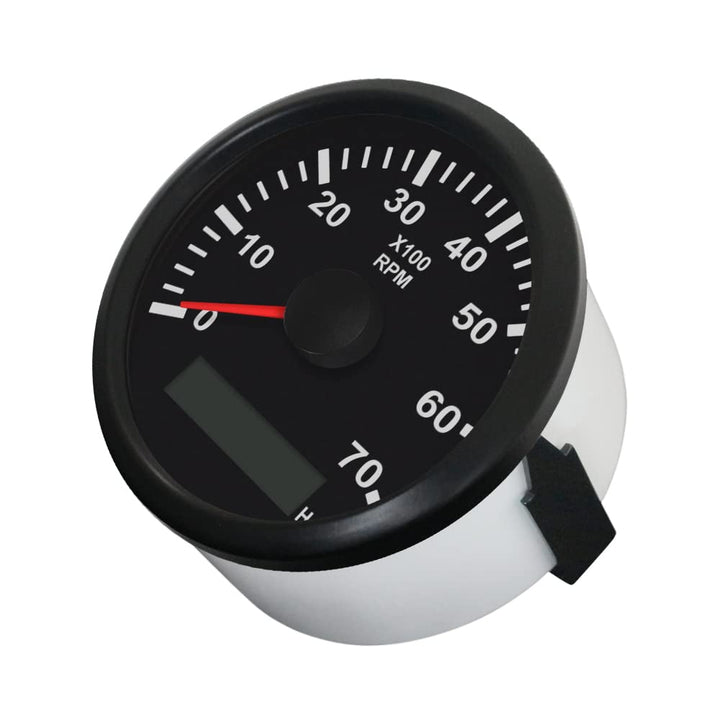 ELING Drehzahlmesser Drehzahlmesser Mit Betriebsstundenzähler Für Auto Lkw Boot Yacht 0-7000RPM 85mm
