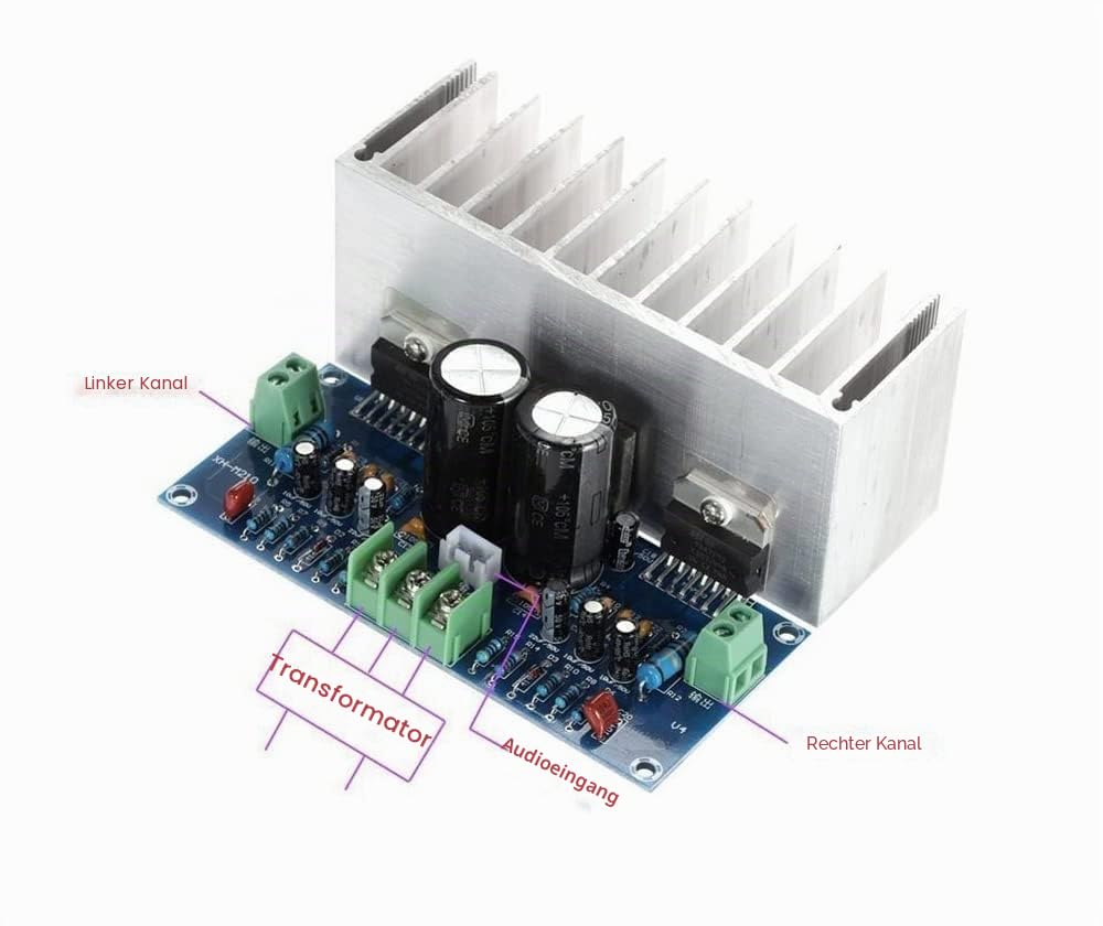 TDA7293x2 2-Kanal 100 W + 100 W Digitale Stereo-Audio-Verstärkerplatine 2.0 mit Kabel HIFI