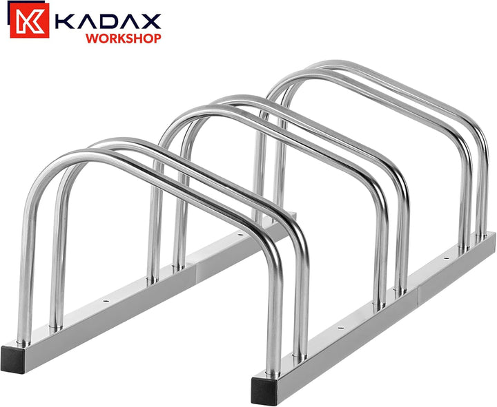 KADAX Fahrradständer für 3 Fahrräder für Boden oder Wandmontage, Fahrradhalter aus verzinktem Stahl