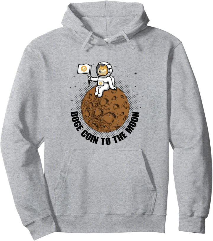 Dogecoin To The Moon Lustige Krypto Kryptowährung Pullover Hoodie