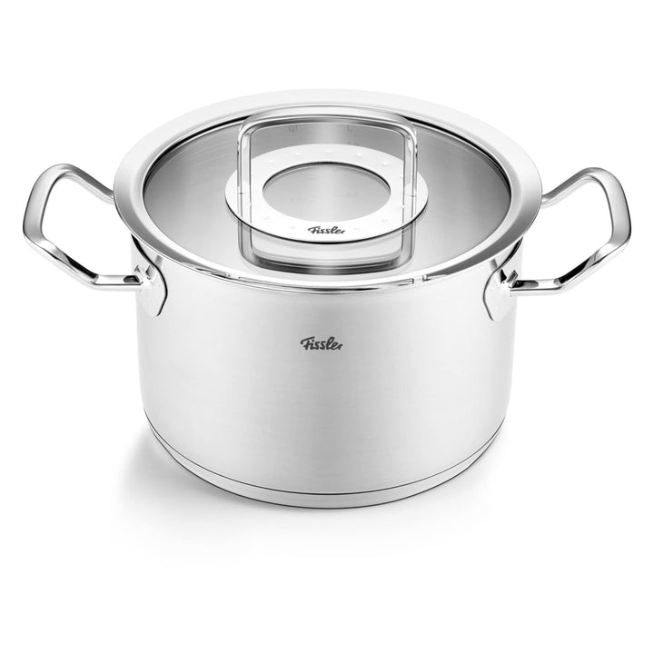 Fissler Original-Profi Collection / Edelstahl-Kochtopf (Ø 20 cm, 3,9L) Töpfe inkl. Glas-Deckel – Ind