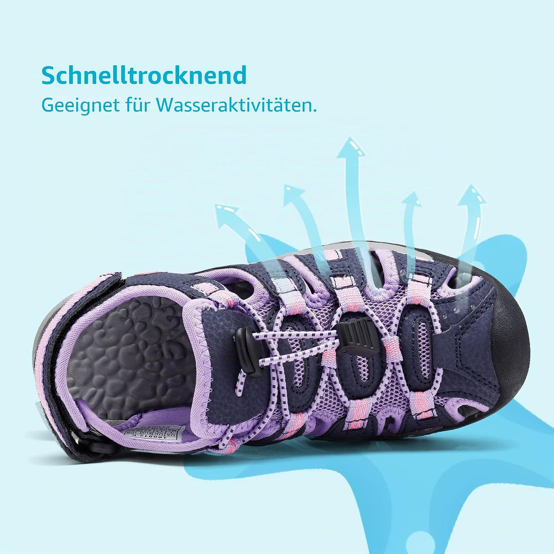 DREAM PAIRS Jungen Mädchen Sandalen Sommer Geschlossene Sport Turnschuhe Klettverschluss Sportliche