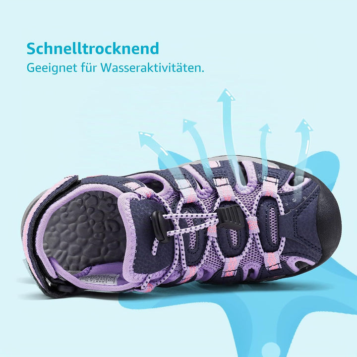 DREAM PAIRS Jungen Mädchen Sandalen Sommer Geschlossene Sport Turnschuhe Klettverschluss Sportliche