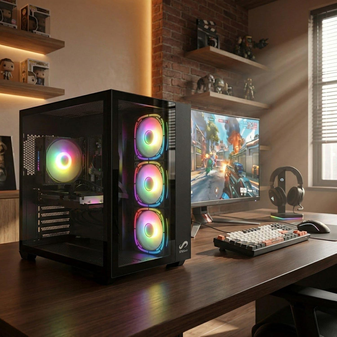 STGsivir Gaming PC, GeForce RTX 2060 Super 8GB GDDR6,Core i7 bis zu 3.9Ghz,16GB DDR,1TB SSD,WLAN 6,B