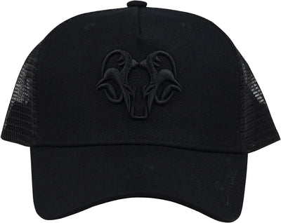 Bexxwell Trucker Cap schwarz mit 3D Logo-Stickerei (optimale Passform, Kappe, Black, Truckercap, Log