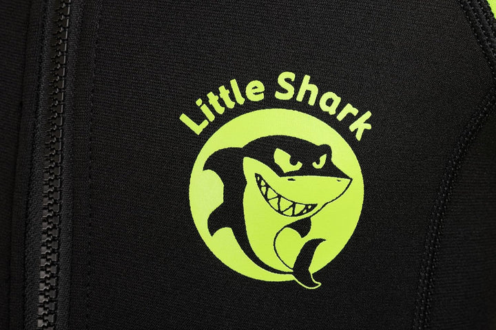 Cressi Little Shark Jr Shorty 2mm Neoprenanzug für Kinder Schwarz/Lime 11/12 Jahre Kurzarm, Schwarz/