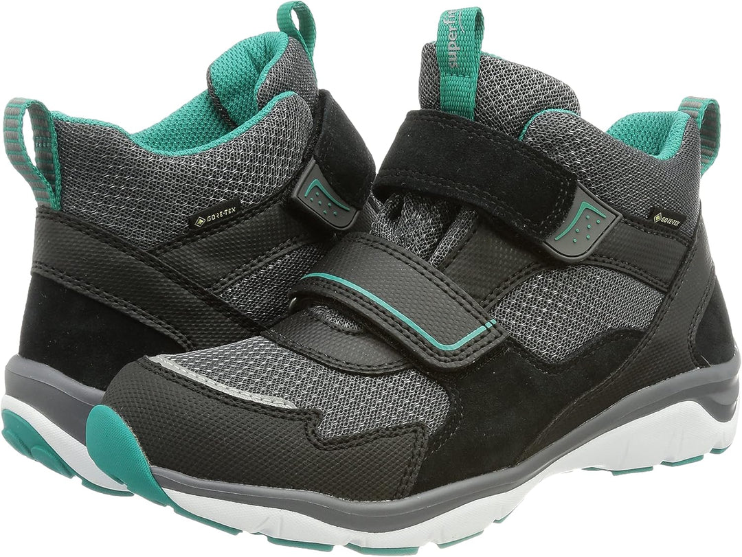 Superfit Jungen Sport5 Gore-tex Sneaker 25 EU Weit Schwarz Grün 0000, 25 EU Weit Schwarz Gr&#xFC;n 0