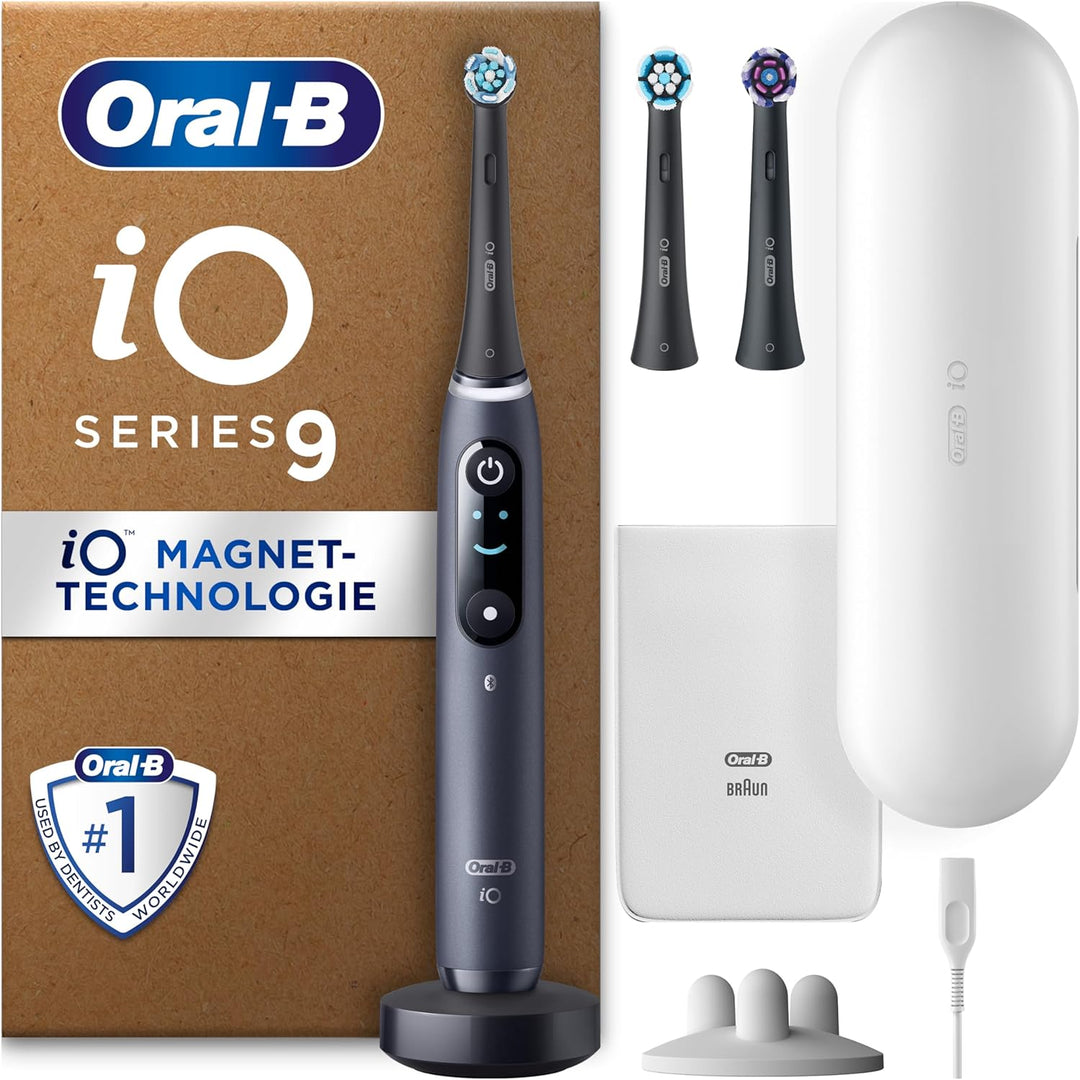 Oral-B iO Series 9 Plus Edition Elektrische Zahnbürste/Electric Toothbrush, PLUS 3 Aufsteckbürsten,