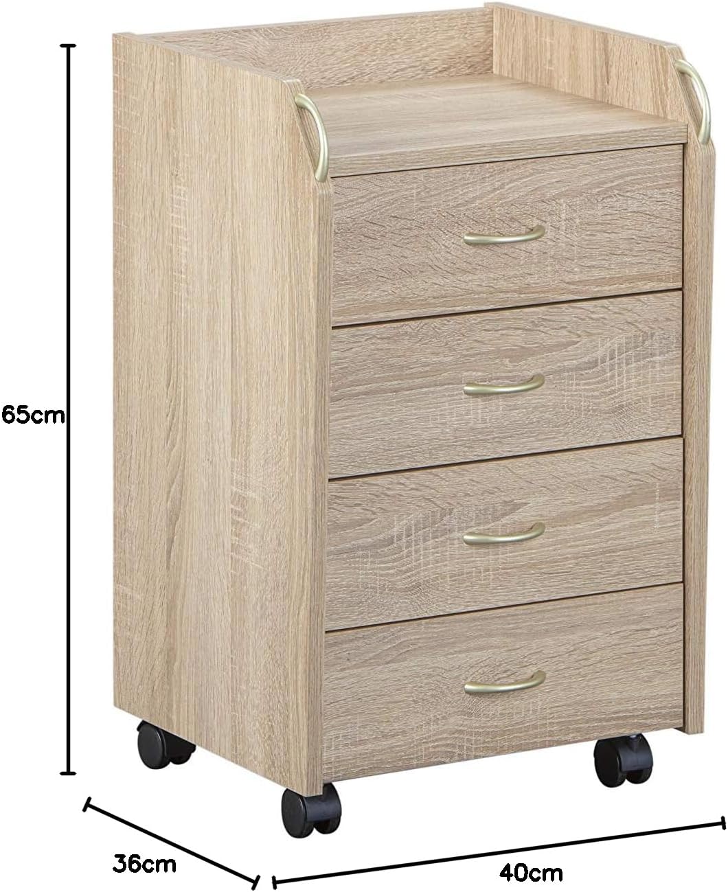 Inter Link – Rollcontainer mit Schubladen -Bürocontainer Standcontainer - Rollschrank Schubladenkomm