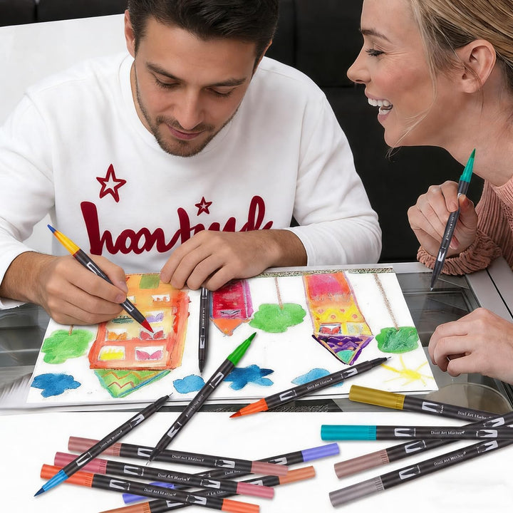 Bonala Brush Pen Set, 132 Doppelspitze Pinselstifte Filzstifte für Erwachsene für Kalligraphie Malen
