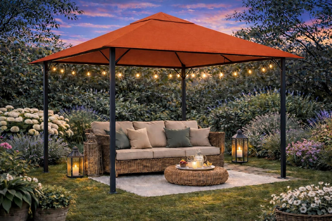 QUICK STAR Ersatzdach für Garten Pavillon 3x3m Terra Antik Pavillondach Ersatzbezug 3 x 3 m - 180g/m