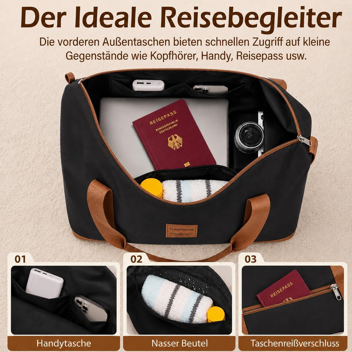 Travelhouse Bari Kofferset 6-teilig – ABS Hartschalen Trolley Set mit 4 Koffern (16"/20"/24"/28"), R