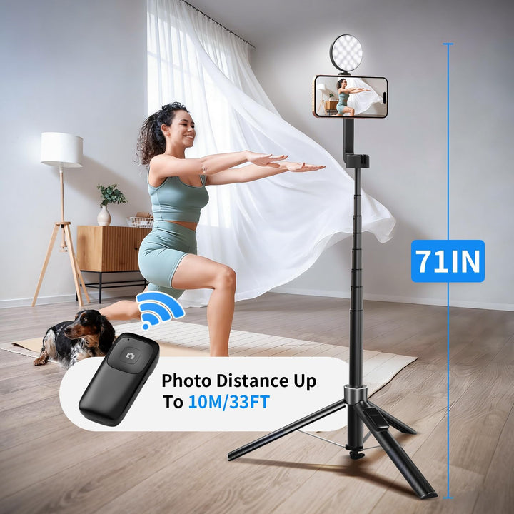 yAyusi 3-in-1 Magnetisches Vlogging-Kit, Influencer Zubehör, Magnetisches Stativ/Mikrofon/Fernbedien