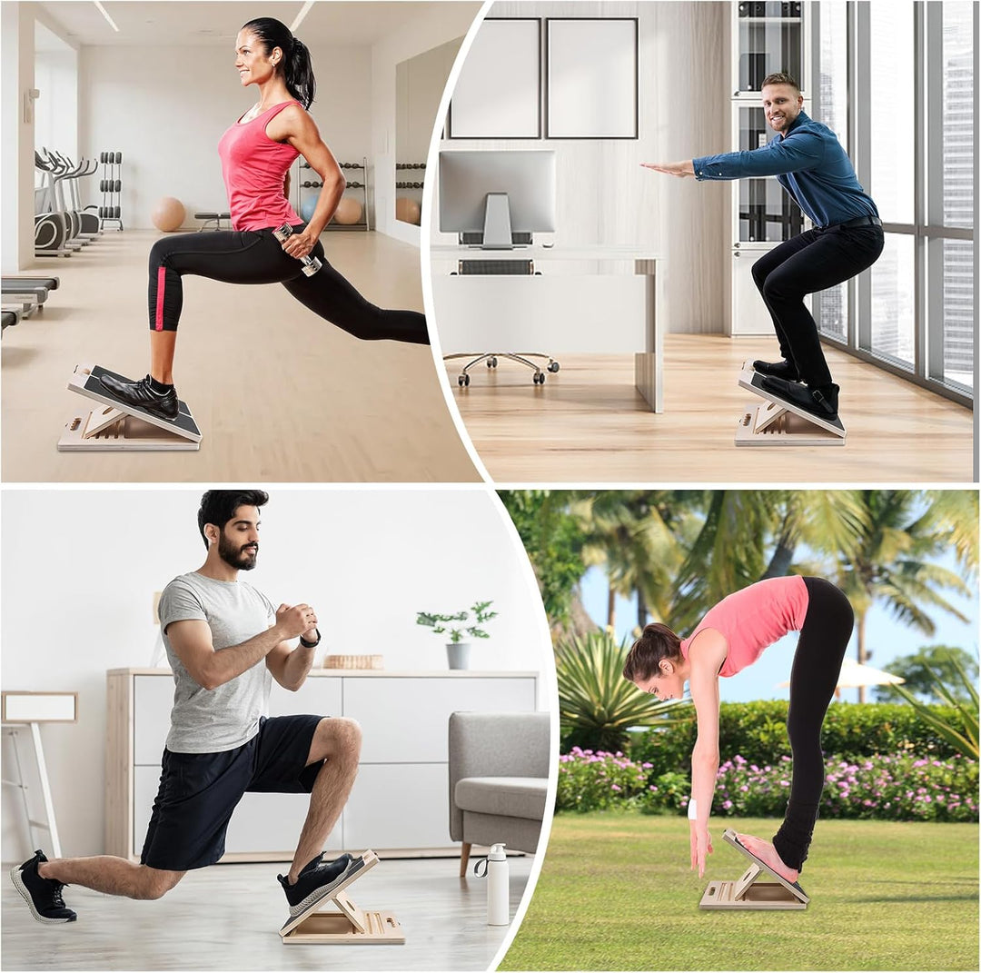 Schrägbrett, Sports Balance Board, Balancebrett, Verstellbares Kippbrett und Wadenstrecker, Wadendeh