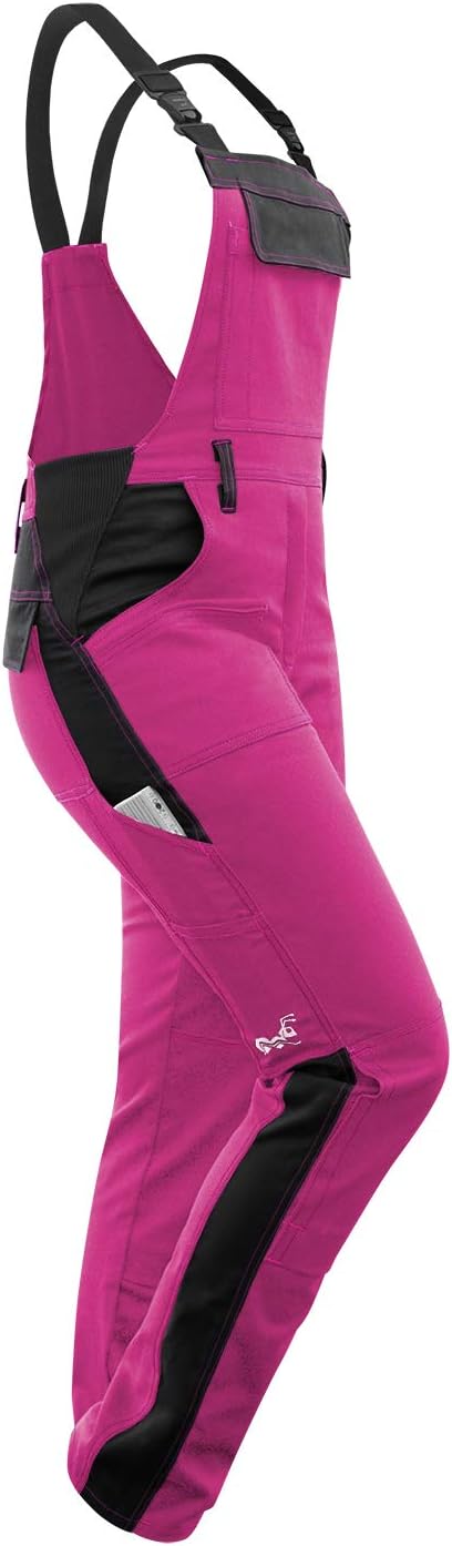 strongAnt Latzhose Damen Stretch Arbeitshose für Frauen mit Kniepolstertaschen Baumwolle Cargo Hose