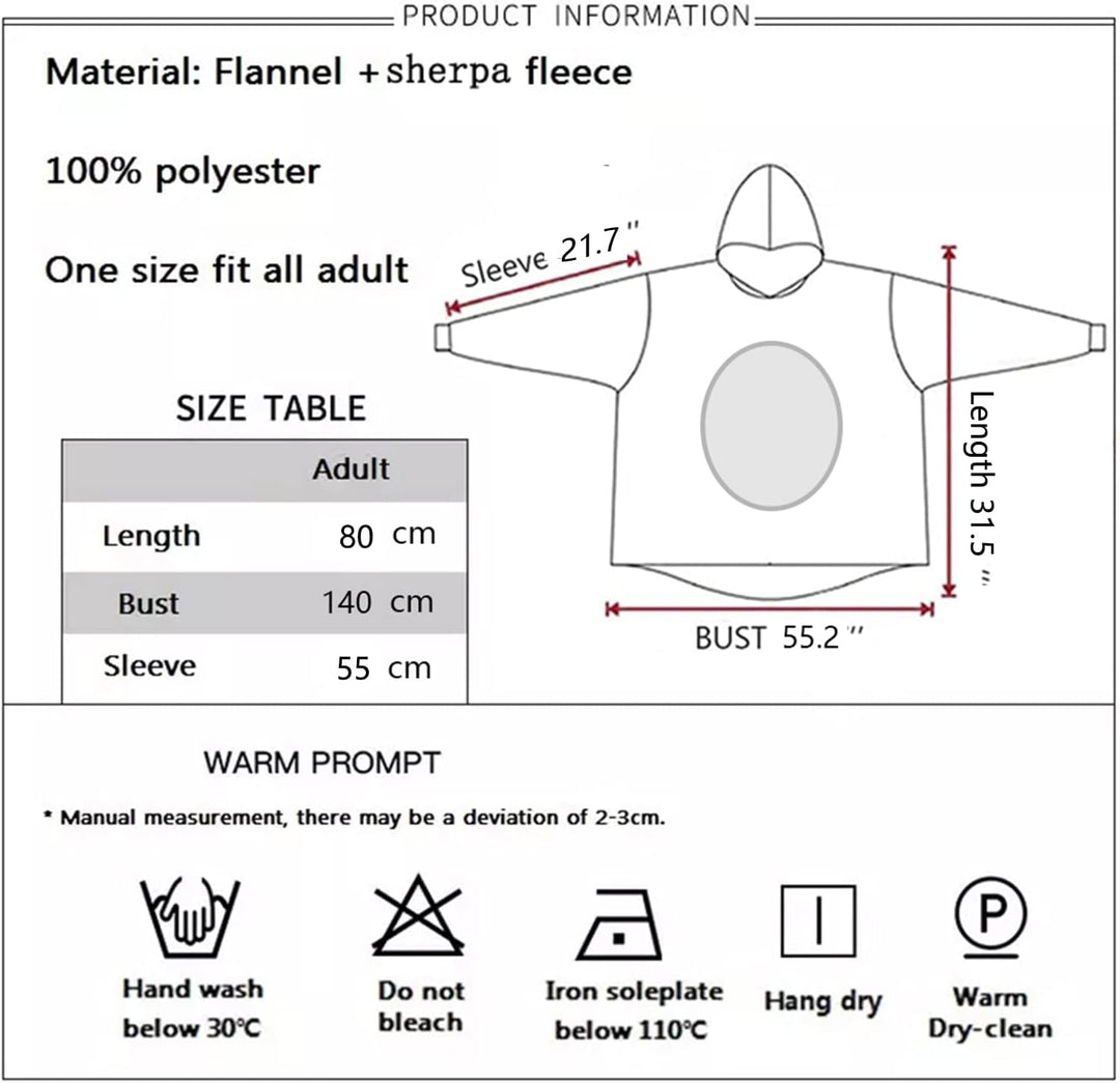 Queenshin Furry Orangener Fuchs Sweatshirt Kuscheldecke Flauschig Baumwolle Tragbare Decke Mit Ärmel