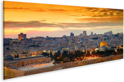 Bild Bilder auf Leinwand Panorama der Jerusalemer Altstadt Israel Wandbild Poster Leinwandbild SWR 1