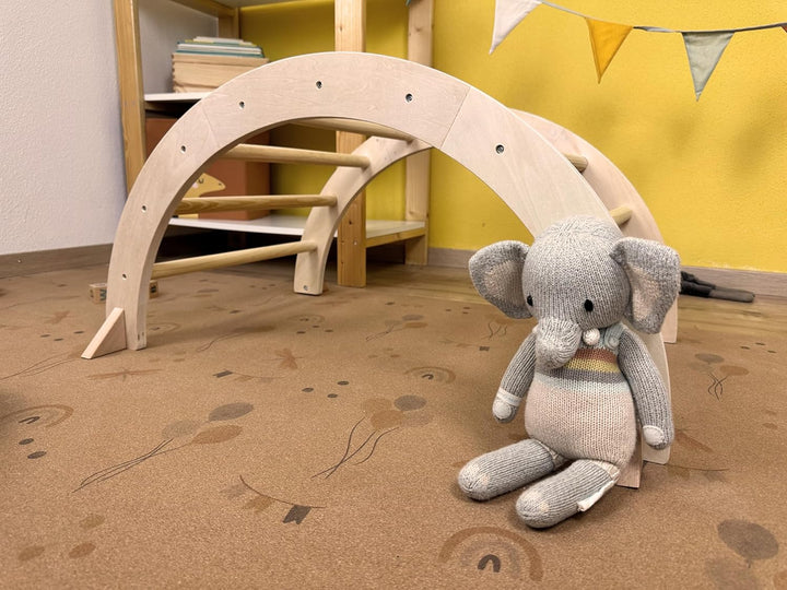 LITTLE LEMON – Krabbelmatte Baby Teppich Babymatte | Kork & Naturkautschuk 180x115cm | BPA- & Schads