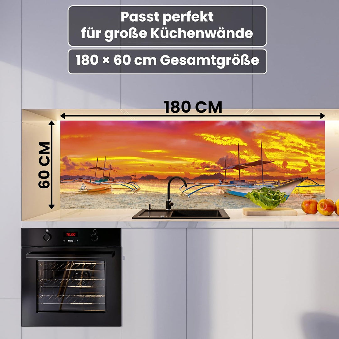 DIMEX Küchenrückwand Folie selbstklebend Schiff | Klebefolie - Dekofolie - Spritzschutz für Küche |