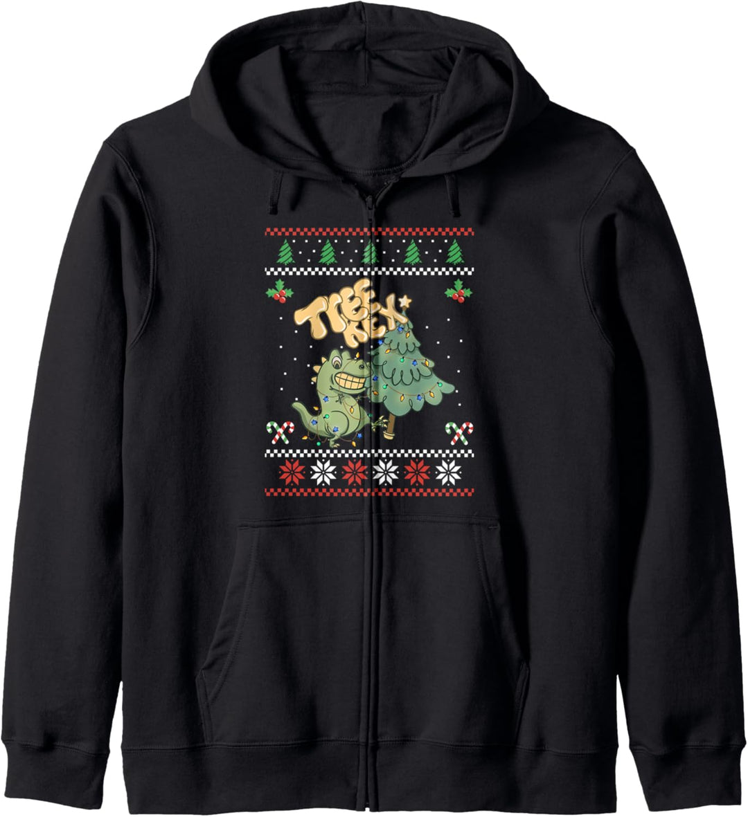 Dinosaurier Tree Rex Schlafanzug Herren Jungen Kinder Xmas Kapuzenjacke