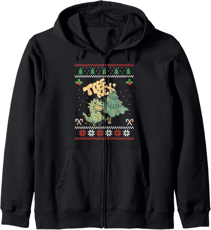 Dinosaurier Tree Rex Schlafanzug Herren Jungen Kinder Xmas Kapuzenjacke