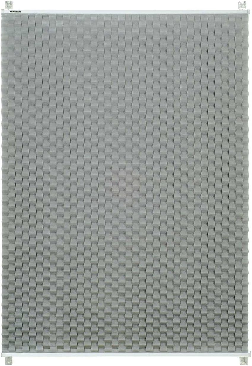 K-Home Klemmfix Plissee 3D-Effekt Grau 80 x 130 cm B80 x H130 cm 3d-struktur Grau, B80 x H130 cm 3d-