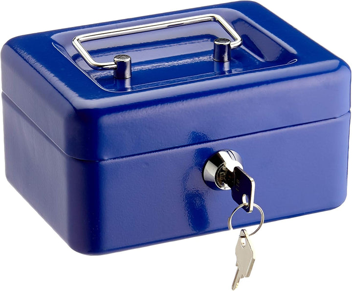 Wedo 145103H Geldkassette (aus pulverbeschichtetem Stahl, versenkbarer Griff, Geldnoten- und Belegek