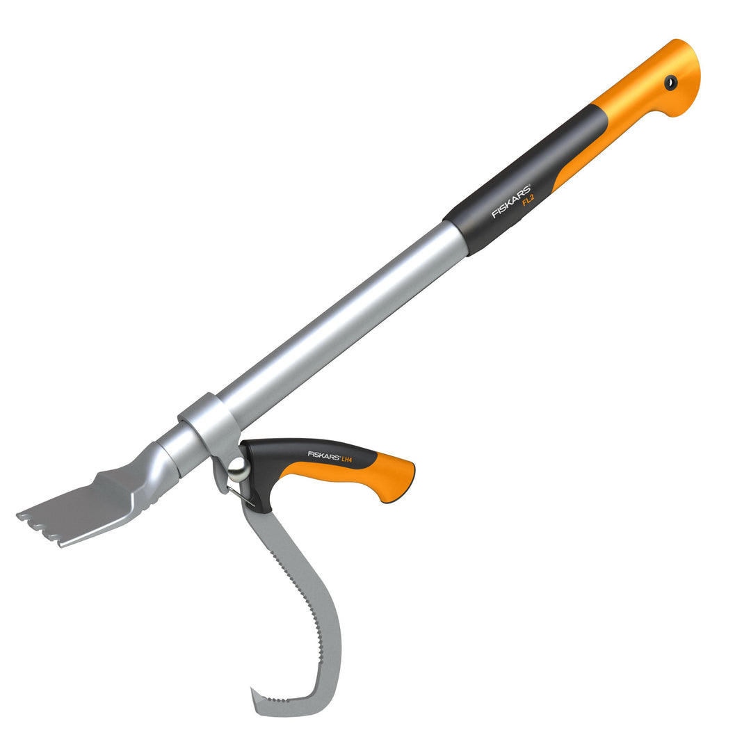 Fiskars Fällheber mit Hebehaken als Wendehilfe, Zur Holzbearbeitung, Länge: 70 cm, Schwarz/Orange/Si