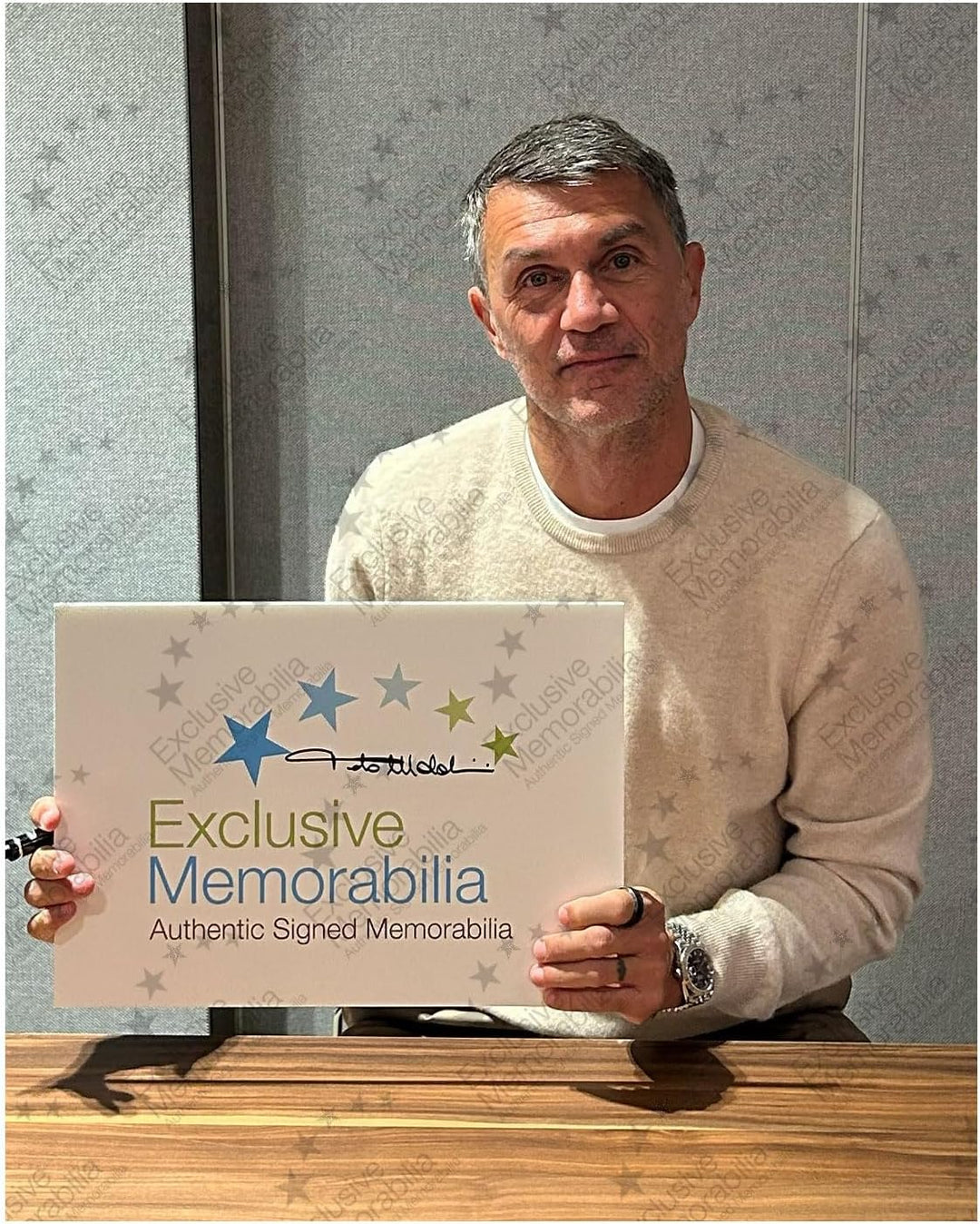 Von Paolo Maldini signiertes Milan-Trikot von 1988