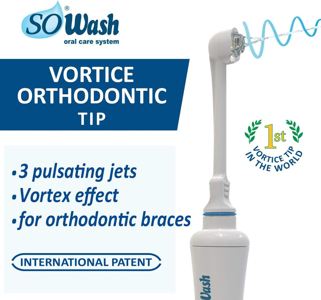 SoWash Munddusche | VORTICE ORTHODONTIC | Verbindet mit dem Wasserhahn | Munddusche ohne Batterien u