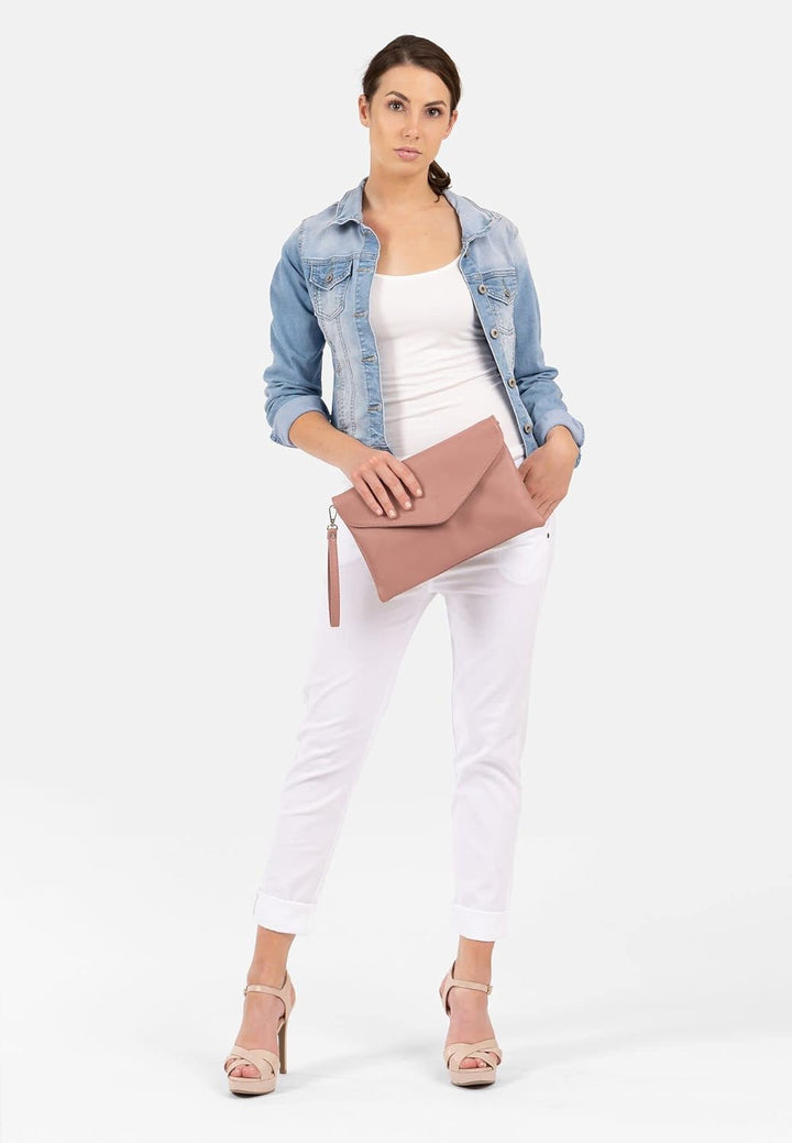 Caspar TA310 Damen Clutch Einheitsgrösse Altrosa, Einheitsgröße Altrosa