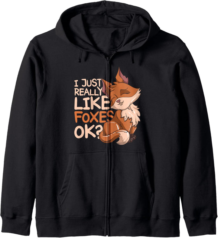 Ich mag einfach Füchse Ok Natur Wald Tier Lustiges Fuchs Kapuzenjacke
