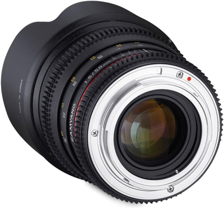 Samyang 50/1,5 Objektiv Video DSLR Sony E manueller Fokus Videoobjektiv 0,8 Zahnkranz Gear, Porträto