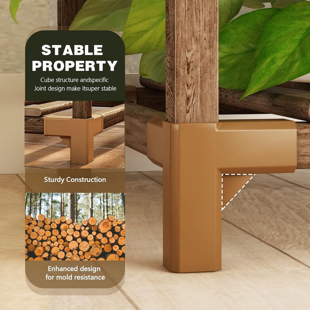 Bamworld Pflanzenregal Outdoor Indoor Blumenständer Hoch Pflanzentreppe Blumenständer für Draussen P