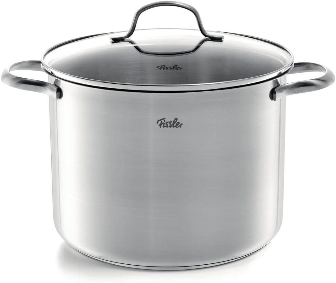 Fissler San Francisco / Edelstahl-Topfset, 4-teilig, Töpfe mit Glas-Deckel, Induktion (3 Kochtöpfe,