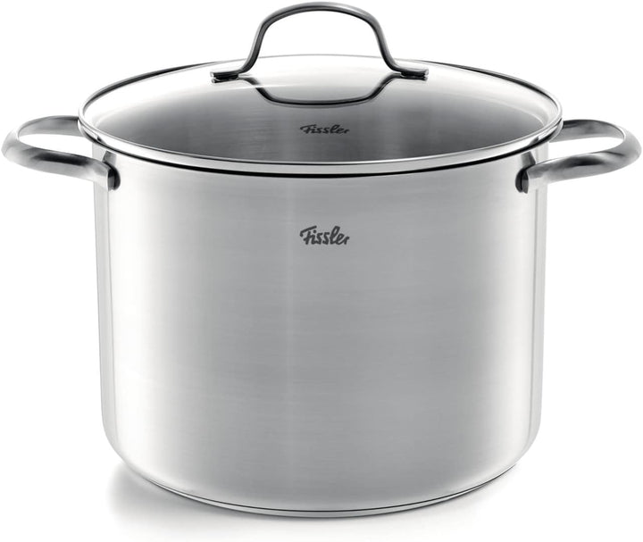 Fissler San Francisco / Edelstahl-Topfset, 4-teilig, Töpfe mit Glas-Deckel, Induktion (3 Kochtöpfe,